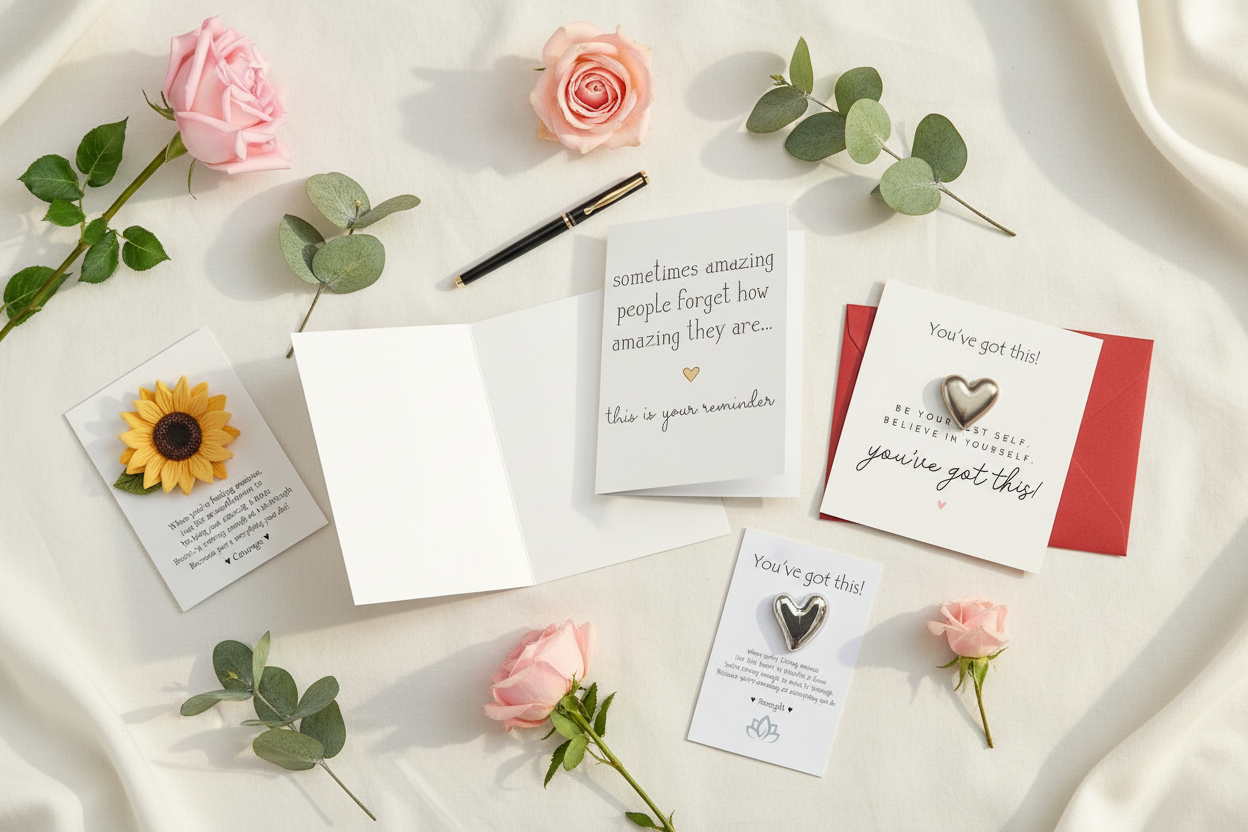 Motivational Cards Flat Lay