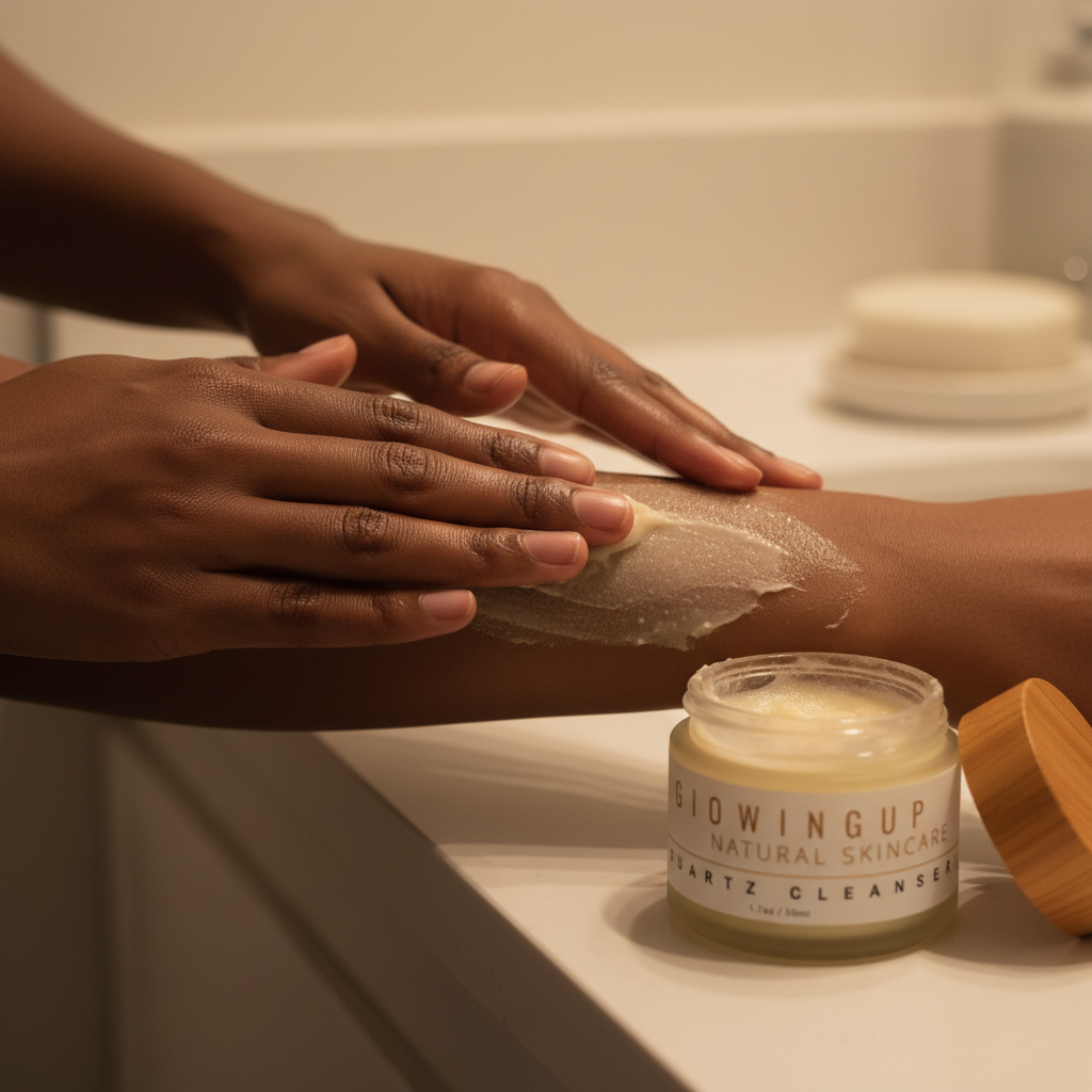 Deep Brown Skin Scrub Application